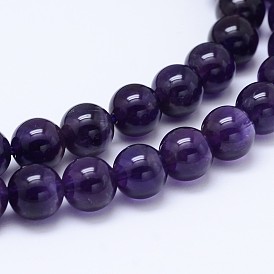 Runde natürlichen Amethyst Perle Stränge, Klasse A