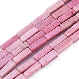 Природные родонит бисер нитей, кубоид