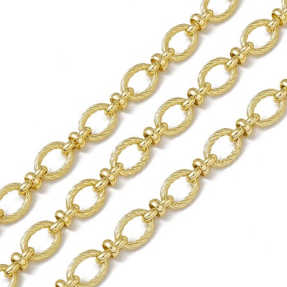 Brass Oval & Knot Link Chains, with Spool, Soldered, Long-Lasting Plated, Cadmium Free & Nickel Free & Lead Free