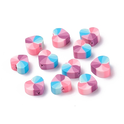 Бусины из полимерной глины , сердце