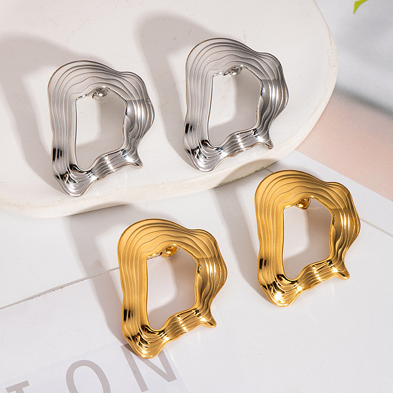 Модные серьги-гвоздики из нержавеющей стали