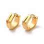 Placage ionique (ip) 304 boucles d'oreilles créoles en acier inoxydable, polygone