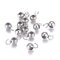 304 Stainless Steel Tube Bails, Loop Bails, Bail Beads, Rondelle