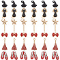 60Pcs 6 Styles Witch Theme Alloy Pendants, with Enamel & Baking Paint, Mixed Shapes