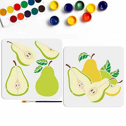 1 définir des pochoirs de peinture de dessin creux pour animaux de compagnie, pour scrapbooking bricolage, album photo, avec des pinceaux 1pc art