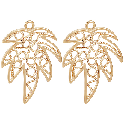 10шт. подвески из латуни на осеннюю тематику, без никеля , кленового листа