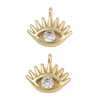 Латунные микро проложить кубического циркония подвески, Злые чары глаз, стойки покрытие, долговечный, без кадмия и без свинца