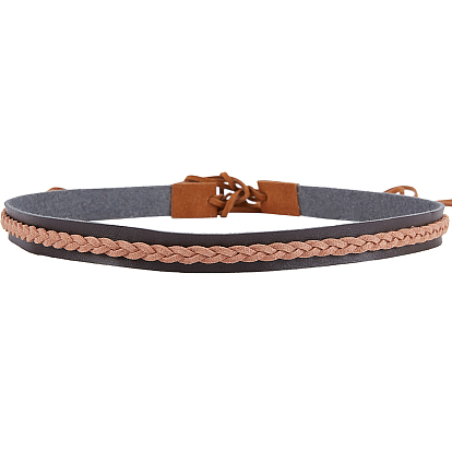 Плетеный пояс для ковбойской шляпы в юго-западном стиле из искусственной кожи, лента для шляпных аксессуаров