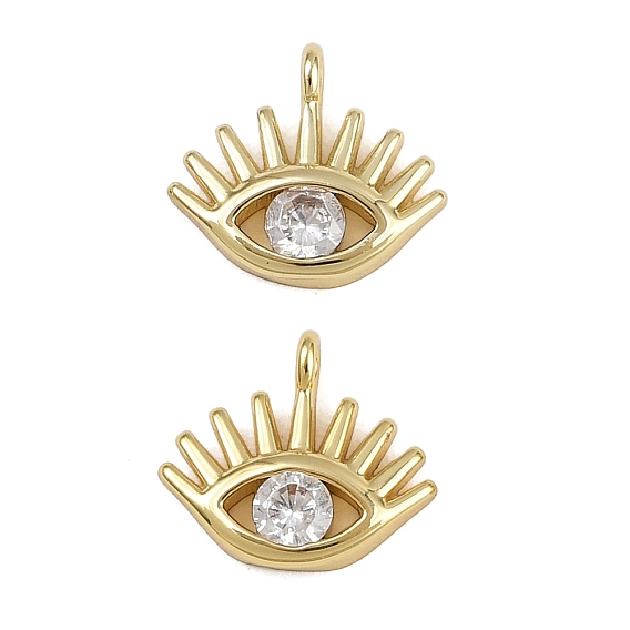 Латунные микро проложить кубического циркония подвески, Злые чары глаз, стойки покрытие, долговечный, без кадмия и без свинца