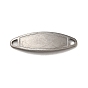 201 Stainless Steel Connector Charms, Curved Oval Links