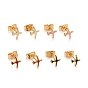 304 Stainless Steel Enamel Stud Earrings, with 316 Surgical Stainless Steel Pin, Golden, Bird