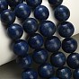 Natural Lapis Lazuli Beads Strands, Smooth Round, Dyed