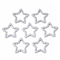 201 Stainless Steel Linking Rings, Laser Cut, Star