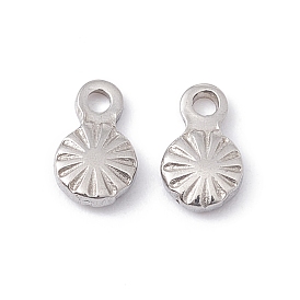 201 Stainless Steel Charms, Flat Round