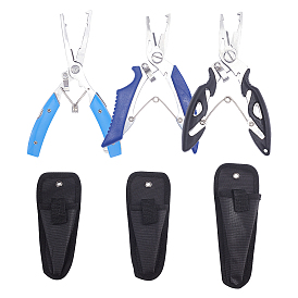 Stainless Steel Fishing Plier, Curved Forceps, with Cloth & Nylon Bag