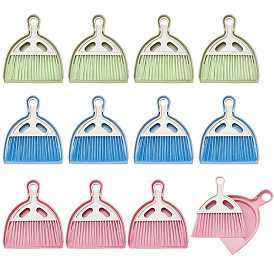 12 сумки 3 цветной набор мини-метлы, щетки и совка из пластика и нейлона, многофункциональный инструмент для очистки, для дома кухня ванная подметающая пыль