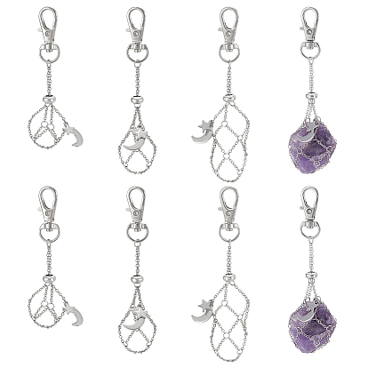 6 шт. 3 стили луна и звезда сплав карабины-лобстеры и латунные кабельные цепи, полуфабрикат подвесные украшения