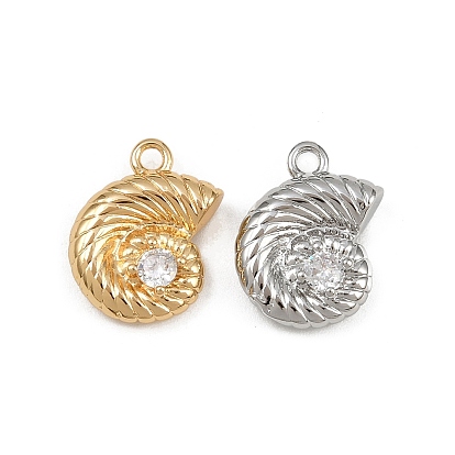 Латунные микро проложить кубического циркония подвески, подвески в форме ракушек