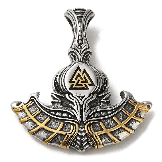 Викинг 304 большие подвески из нержавеющей стали, топор Тора с подвеской валкнут