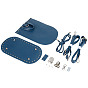 DIY PU Leather Knitting Crochet Bags, Nail Bottom Shaper Mat Insert Cushion Base with Holes, Snap Hook Clasps