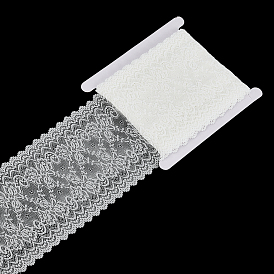 1 rouleau 10% élasthanne & 90% nylon ruban de dentelle, bordure en dentelle à volants, accessoires de vêtements