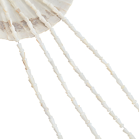 4 нити из натуральных пресноводных бусин из ракушек, гриб