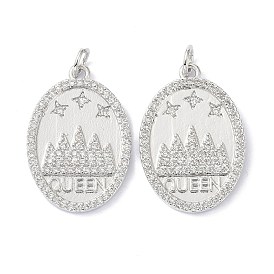 Латуни циркония кубической подвески, с целью перехода в кольце, долговечный, без свинца и без кадмия, овальные со звездой, гора и слово шаблон