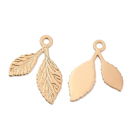 Long-Lasting Plated Brass Pendant, Leaf Charm