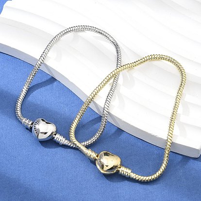 Латунные змеиные цепи браслеты для женщин, сердце