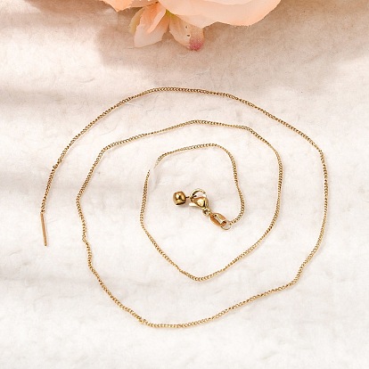 1.5 мм, унисекс 304 цепочки из нержавеющей стали, регулируемые ожерелья-слайдеры