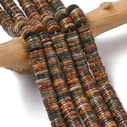 Натуральная полихромная яшма/камень Пикассо/нити бус из яшмы Пикассо, диск, Heishi бусы