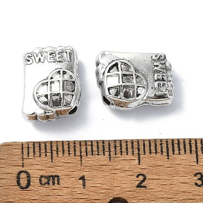 Tibetan Style Alloy Beads, Gloves with Heart
