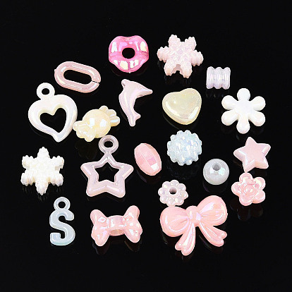 Пластиковые шарики, имитация желе, разнообразные, с покрытием AB цвета