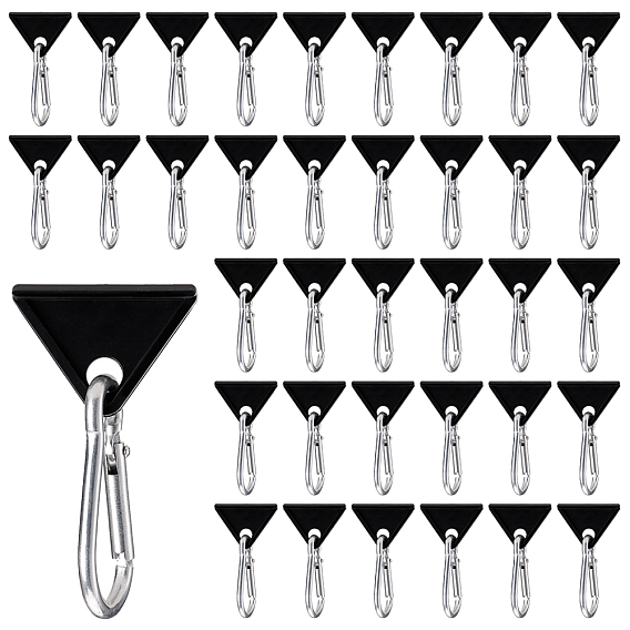 36 Bags Alloy Carabiner with Triangle Nylon Hook