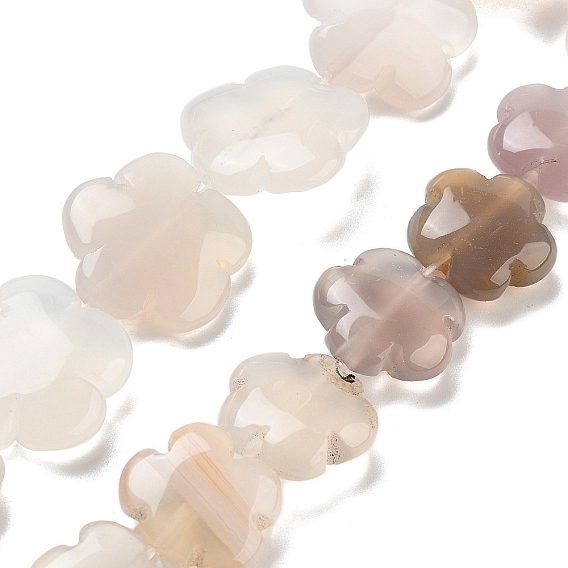 Натуральный белый агат бисер нитей, цветок