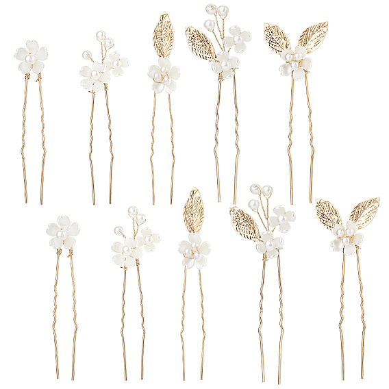 Палочки для волос из сплава с пластиковыми бусинами для женщин и девочек