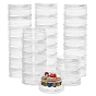 10 Sets 7-Layered ABS Plastic Screw Together Stacking Jars, Pill Cases, Column, with 1 Sheet Self-Adhesive Blank Paper Sticker