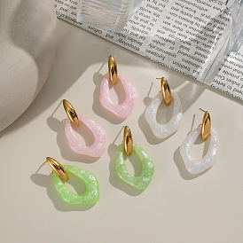 Серьги-гвоздики из полой стали с самородками, реальный 18 k позолоченный