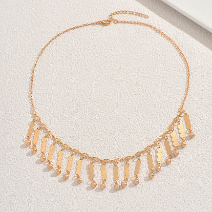 Железные элегантные длинные круглые бусины с кисточками нагрудные ожерелья для женщин, вечеринок и особых случаев