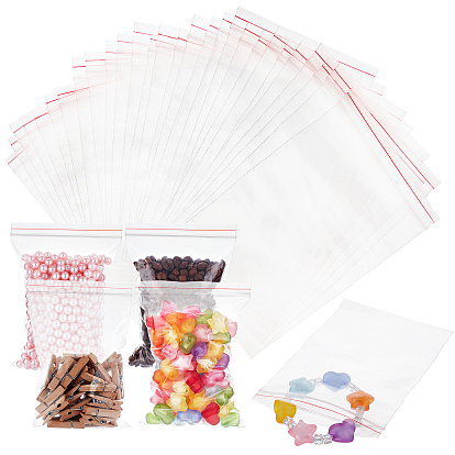 Plastic Resealable Packaging Bags, Self Seal Bags, Top Seal, Rectangle