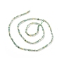 Synthetic Green Yellow Quartz Beads Strands, Faceted, Round