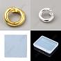 12 pièces 2 styles 925 anneau de jonction verrouillable en argent sterling, tour ouvert, avec cachet 925