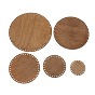 Wooden Crochet Basket Bottoms Set, Flat Round