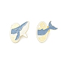 Alloy Brooches, Enamel Pins, for Backpack Cloth, Whale/Cat/Rabbit
