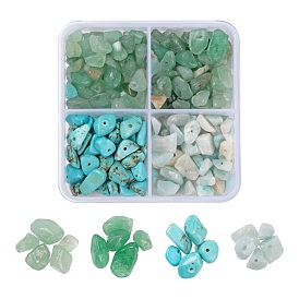 Cuentas de viruta de piedras preciosas naturales y sintéticas de estilo 60 g 4, para la fabricación de joyas