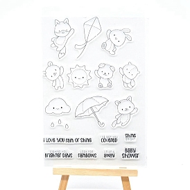 Animals & Kite Clear Silicone Stamps, for DIY Scrapbooking, Photo Album Decorative, Cards Making