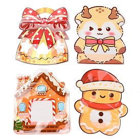 Christmas Theme Plastic Zip Lock Bags, Resealable Bags, Self Seal Bags, Top Seal