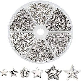 Tibetan Style Alloy Beads, Lead Free & Nickel Free & Cadmium Free, Star