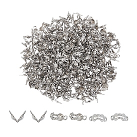 Unicraftale 304 Stainless Steel Bead Tips, Calotte Ends, Clamshell Knot Cover