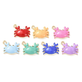 Подвески из эмали и сплава, крабовые прелести, стойки покрытие, золотые